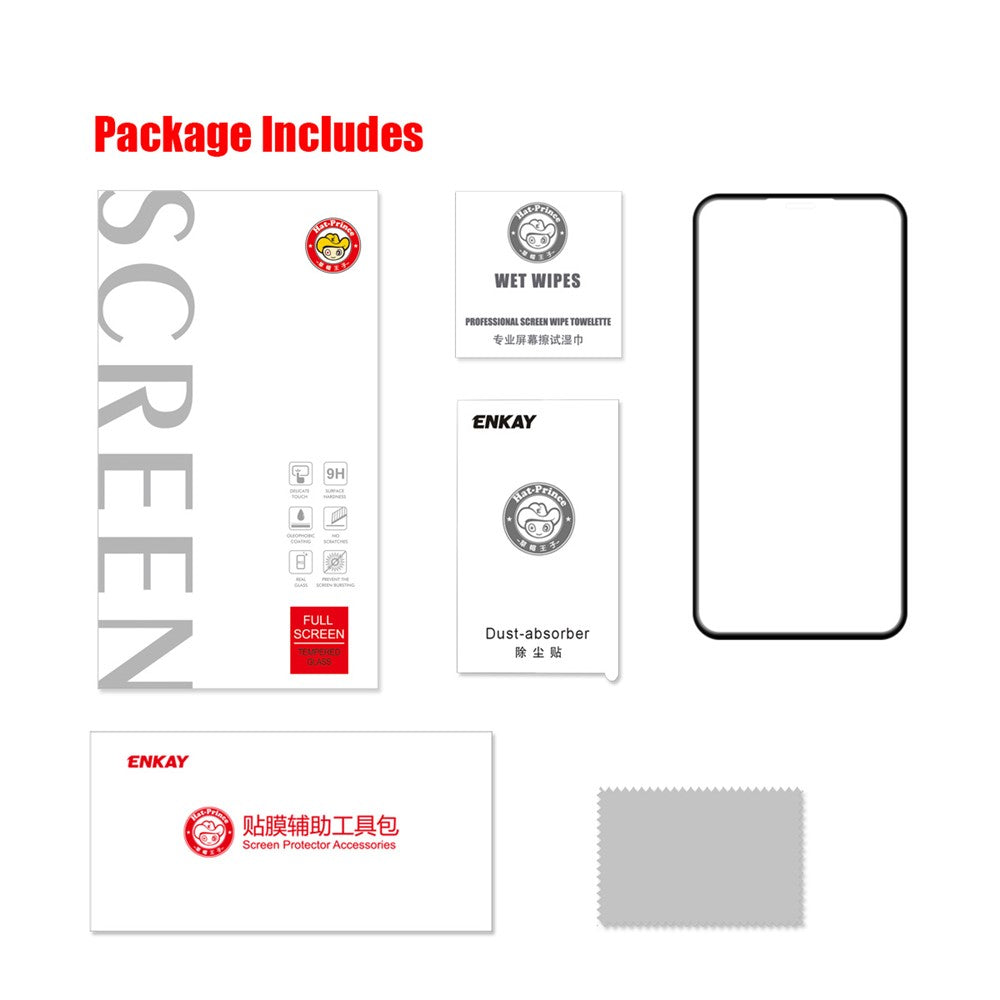 ENKAY Hat-Prince Arc Edge hærdet glasfilm til iPhone 11 Pro Max/iPhone XS Max 6,5 tommer