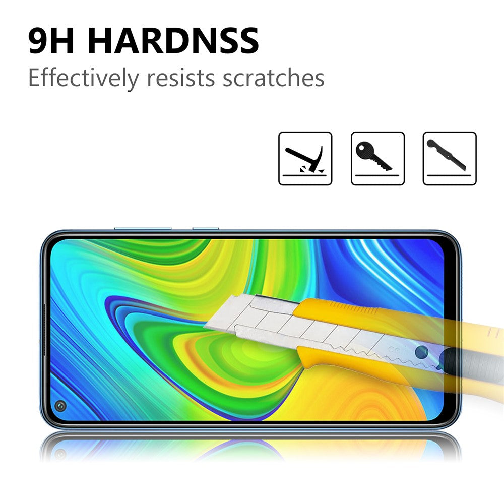Helskärmsskärmskyddsfilm i härdat glas (hellim) för Xiaomi Redmi Note 9 5G