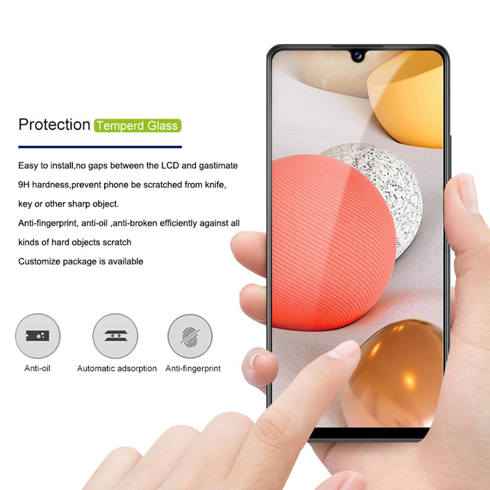MOCOLO Full Glue Silk Printing Complete Covering Tempered Glass Screen Protector for Samsung Galaxy A42 5G