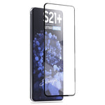 AMORUS Silk Print Fuld Lim Fuld Dækning Film til Samsung Galaxy S21+ 5G HD Hærdet Glas Skærmbeskytter