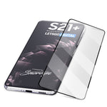 AMORUS Silk Print Fuld Lim Fuld Dækning Film til Samsung Galaxy S21+ 5G HD Hærdet Glas Skærmbeskytter