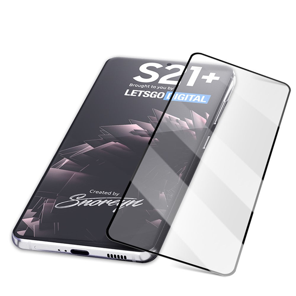 AMORUS Silk Print Fuld Lim Fuld Dækning Film til Samsung Galaxy S21+ 5G HD Hærdet Glas Skærmbeskytter