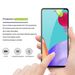 MOCOLO Dubbelskyddande Skärmskydd för Samsung Galaxy A51 4G / 5G / A52 4G / 5G / A52s 5G / A53 5G, Heltäckande Helklistrad Silk Print HD Härdat Glas Skyddsfilm