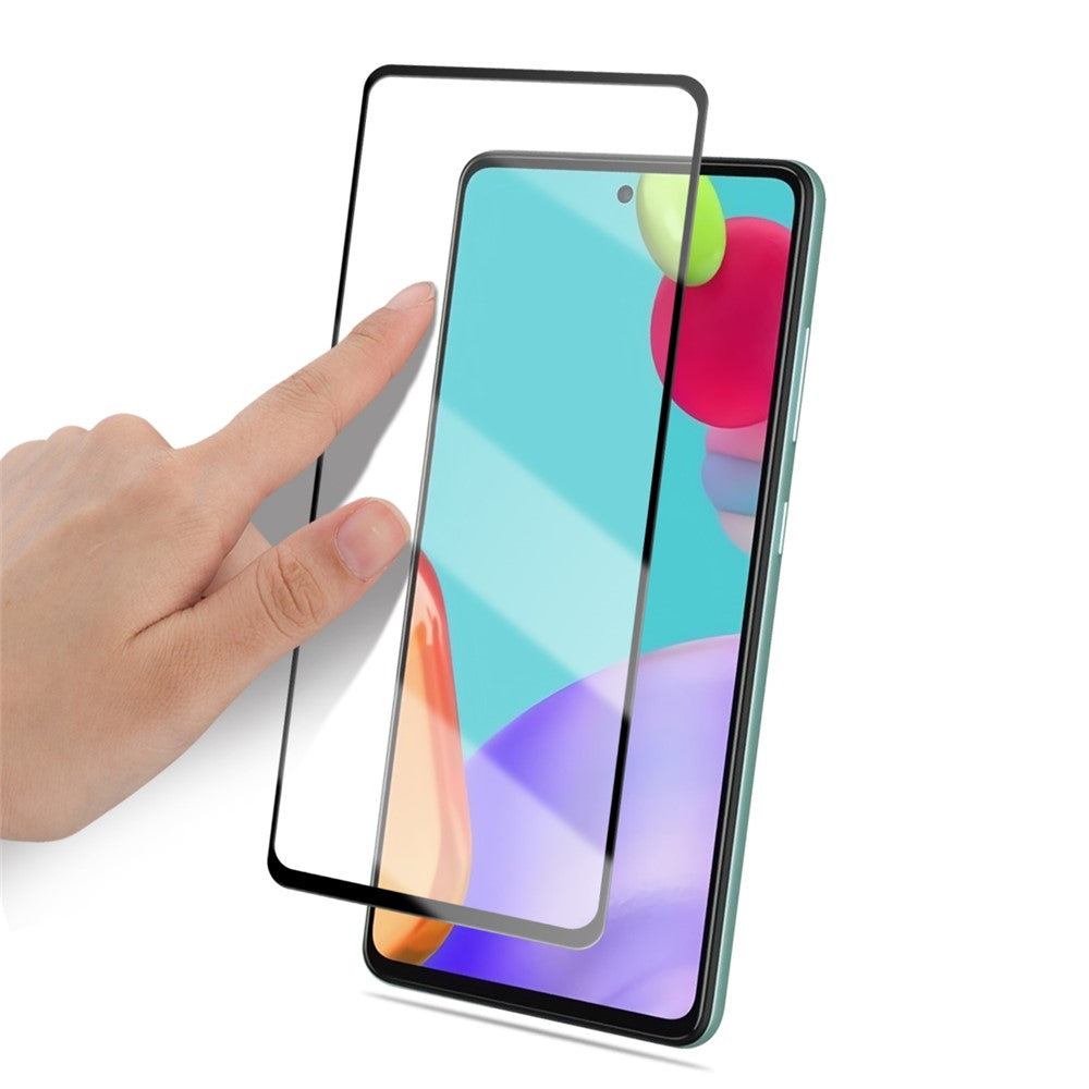 MOCOLO Dubbelskyddande Skärmskydd för Samsung Galaxy A51 4G / 5G / A52 4G / 5G / A52s 5G / A53 5G, Heltäckande Helklistrad Silk Print HD Härdat Glas Skyddsfilm