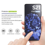 MOCOLO Silk Printing HD Hærdet Glas Fuld Lim Fuld Dækning Skærmbeskyttelsesfilm til Samsung Galaxy S21 4G / 5G