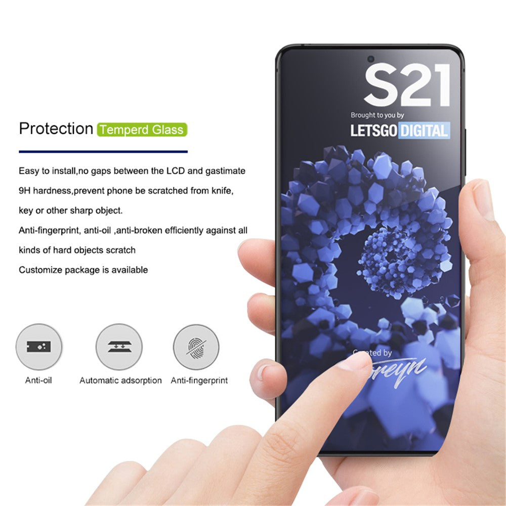 MOCOLO Silk Printing HD Härdat Glas Heltäckande Skärmskyddsfilm för Samsung Galaxy S21 4G / 5G