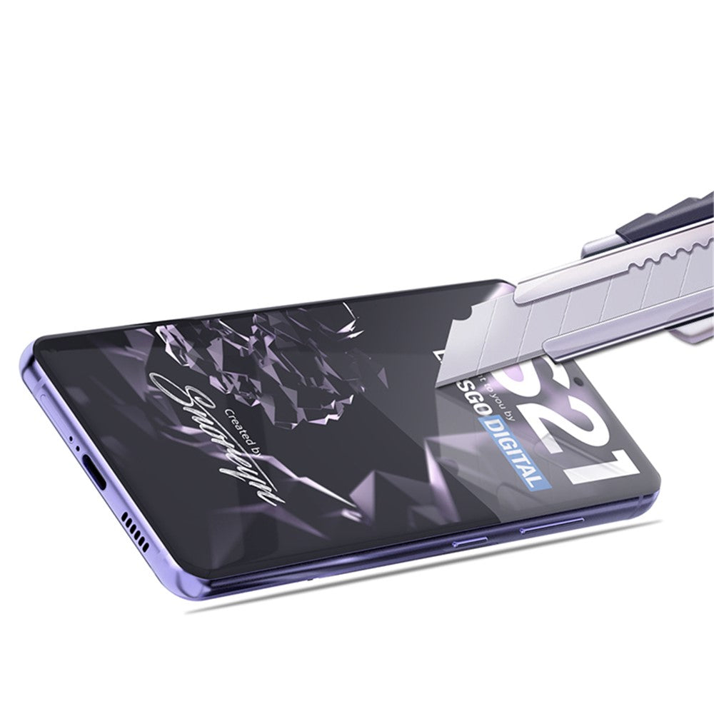 MOCOLO Silk Printing HD Hærdet Glas Fuld Lim Fuld Dækning Skærmbeskyttelsesfilm til Samsung Galaxy S21 4G / 5G