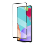 AMORUS Silk Printing Härdat Glas Skärmskydd för Samsung Galaxy A52 4G / 5G / A52s 5G / A53 5G, Heltäckande Full Lim 9H HD Dubbelt Skyddande Film Reptålig, Bubbelfri
