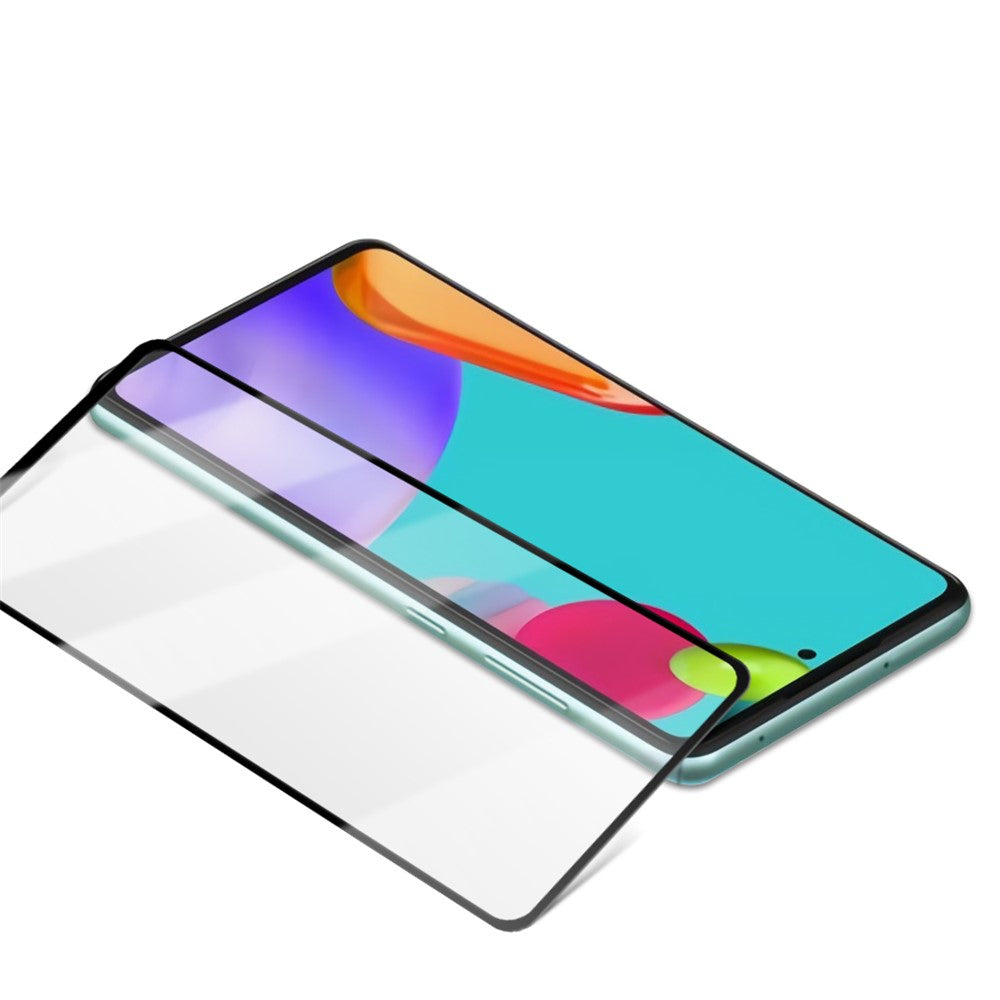 AMORUS Silk Printing Härdat Glas Skärmskydd för Samsung Galaxy A52 4G / 5G / A52s 5G / A53 5G, Heltäckande Full Lim 9H HD Dubbelt Skyddande Film Reptålig, Bubbelfri