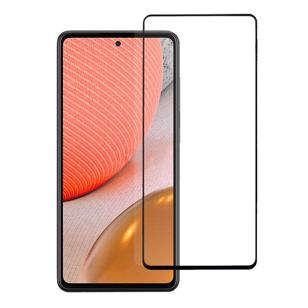 Full Coverage Silk Printing Tempered Glass Screen Protective Film [Full Glue] for Samsung Galaxy A72 5G / A72 4G