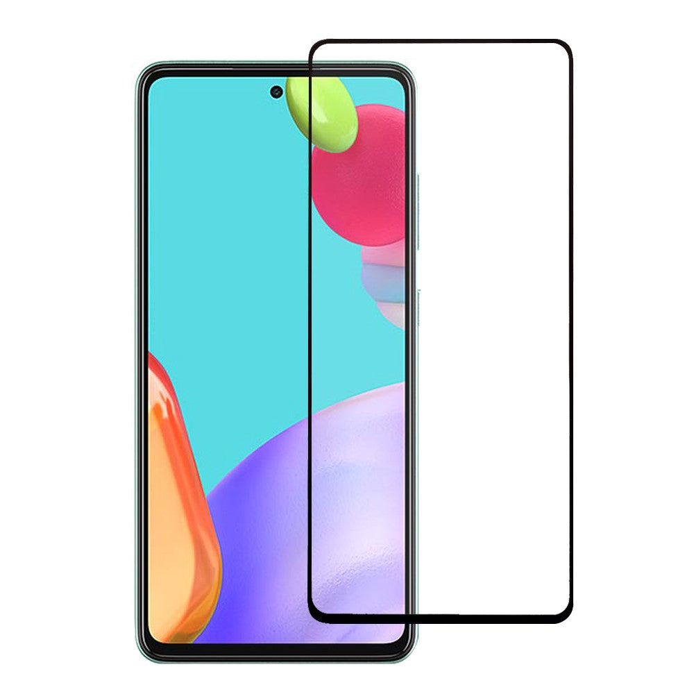 Heltäckande silkestryck härdat glasskärmskyddsfilm [full limning] för Samsung Galaxy A52 5G / A52 4G