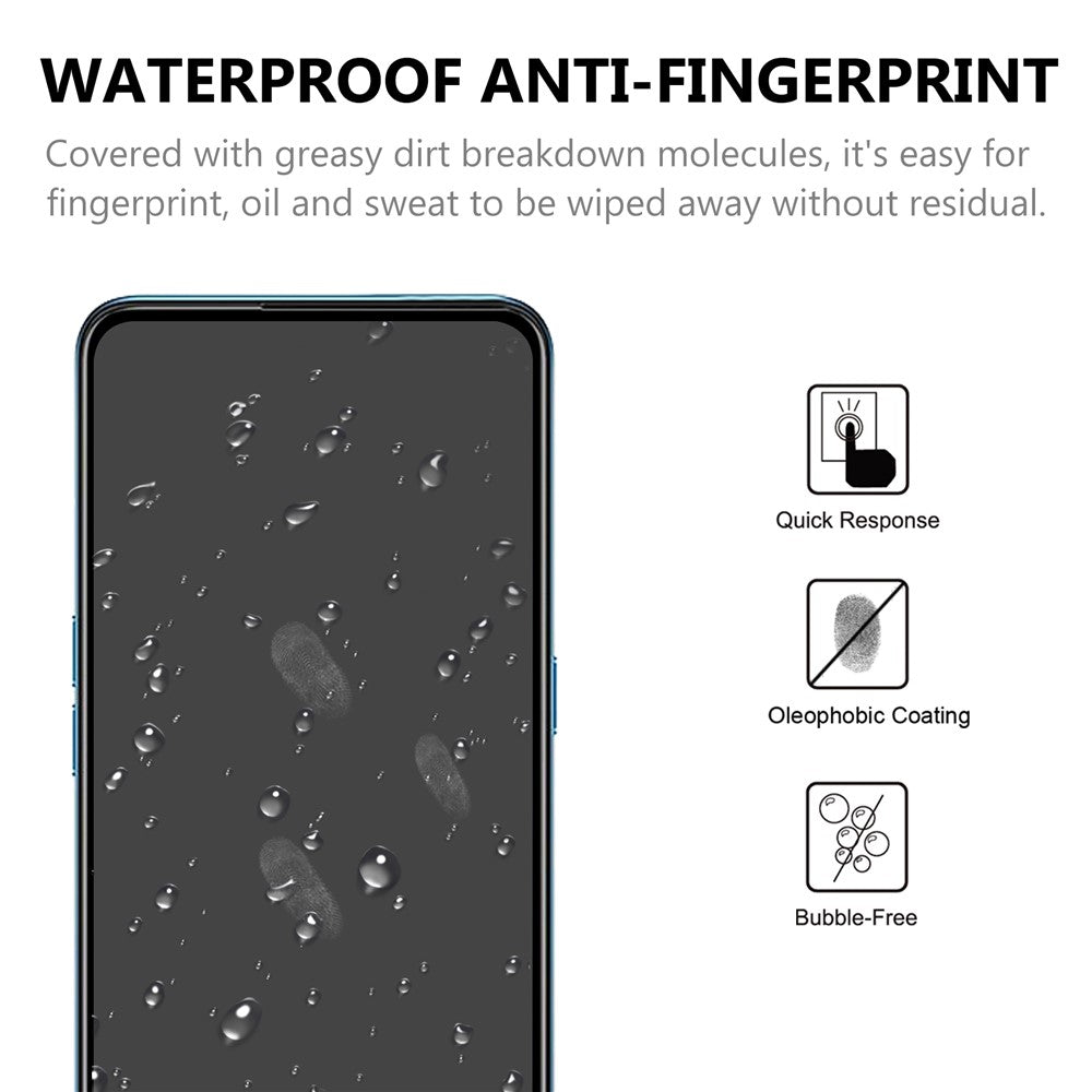 Fullt lim i full storlek för Oppo Reno5 5G/ Reno5 4G/ Reno5 K/Find X3 Lite skärmskydd i härdat glas