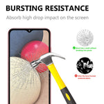 Tempered Glass Film Black Edges Screen Protector for Samsung Galaxy A02s (166.5mm) [Complete Covering] [Full Glue]