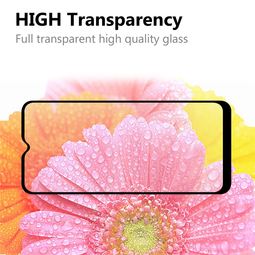 Tempered Glass Film Black Edges Screen Protector for Samsung Galaxy A02s (166.5mm) [Complete Covering] [Full Glue]