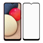 Tempered Glass Film Black Edges Screen Protector for Samsung Galaxy A02s (166.5mm) [Complete Covering] [Full Glue]
