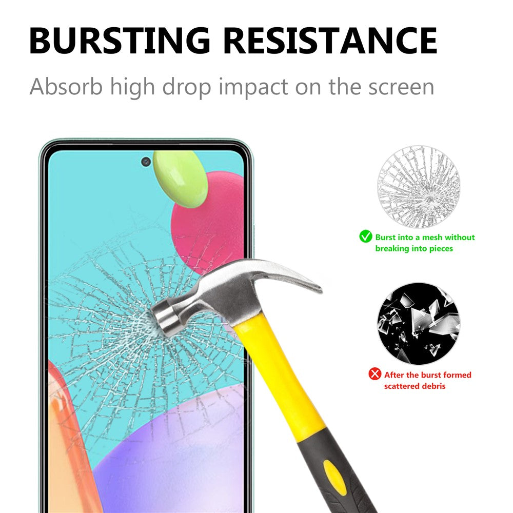 Black Edges hærdet glasskærmbeskyttelse til Samsung Galaxy A52 4G/5G / A52s 5G [Komplet beskyttelse] [Fuld lim]