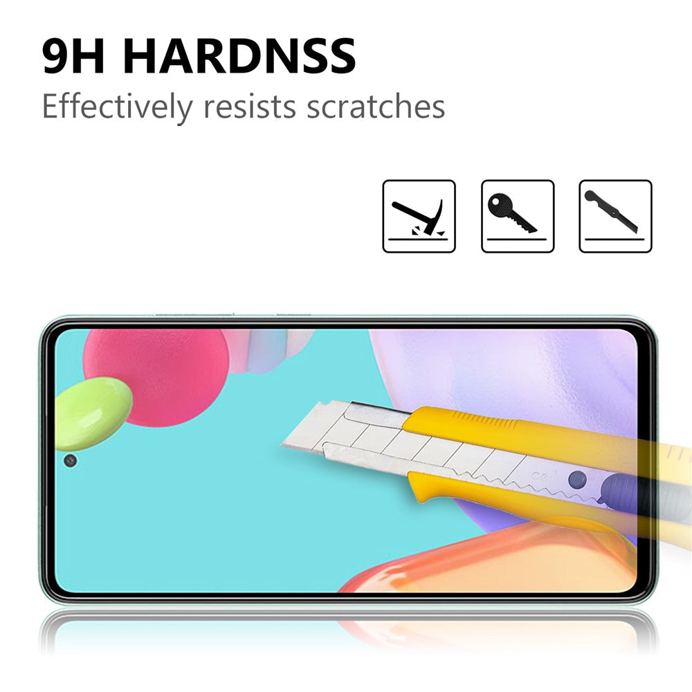 Black Edges hærdet glasskærmbeskyttelse til Samsung Galaxy A52 4G/5G / A52s 5G [Komplet beskyttelse] [Fuld lim]