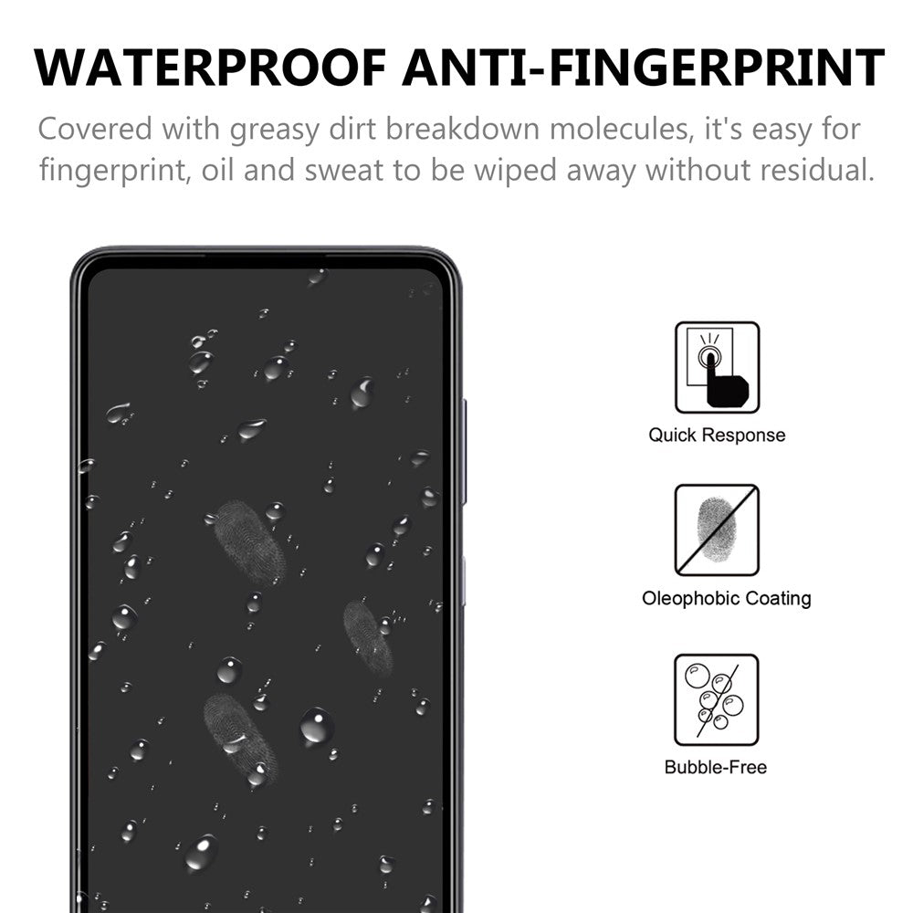 Black Edges hærdet glasskærmbeskyttelse til Samsung Galaxy A52 4G/5G / A52s 5G [Komplet beskyttelse] [Fuld lim]