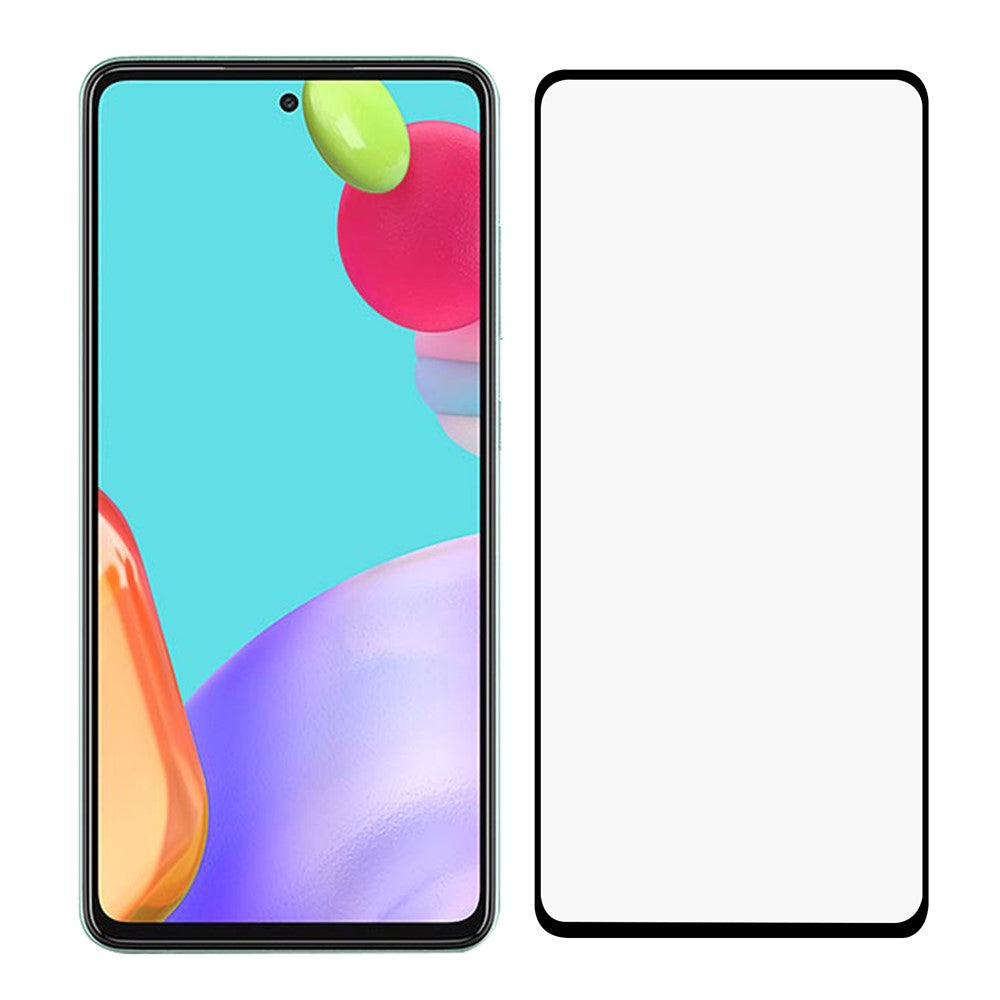 Black Edges hærdet glasskærmbeskyttelse til Samsung Galaxy A52 4G/5G / A52s 5G [Komplet beskyttelse] [Fuld lim]