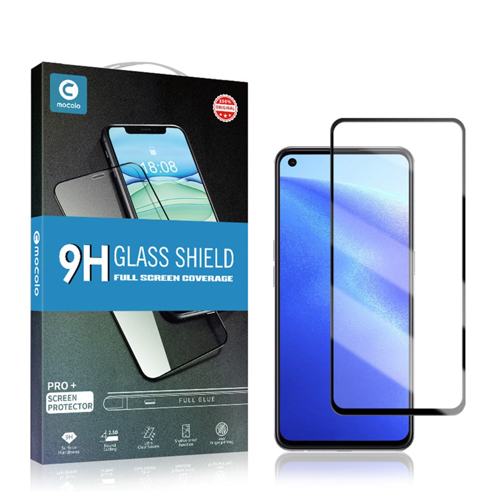 MOCOLO Heltäckande Skärmskydd i Härdat Glas med Silkestryck för Oppo Reno5 5G / Reno5 4G / Reno5 K / Find X3 Lite