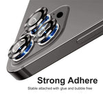 ENKAY HAT PRINCE 3 stk./sæt til iPhone 12 Pro Max Aluminiumlegering Bagkamera Linsebeskytter Ultra Klar Hærdet Glasfilm - Sort