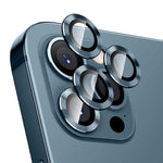 ENKAY HAT PRINCE 3 stk./sæt til iPhone 12 Pro Max Aluminiumlegering Bagkamera Linsebeskytter Ultra Klar Hærdet Glasfilm - Sort