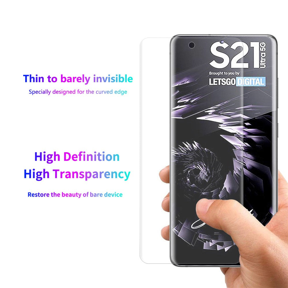 ENKAY HAT PRINCE 3D Full Coverage Curved PET HD Screen Protector Film for Samsung Galaxy S21 Ultra 5G