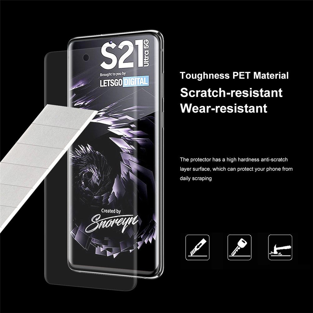 ENKAY HAT PRINCE 3D Full Coverage Curved PET HD Screen Protector Film for Samsung Galaxy S21 Ultra 5G