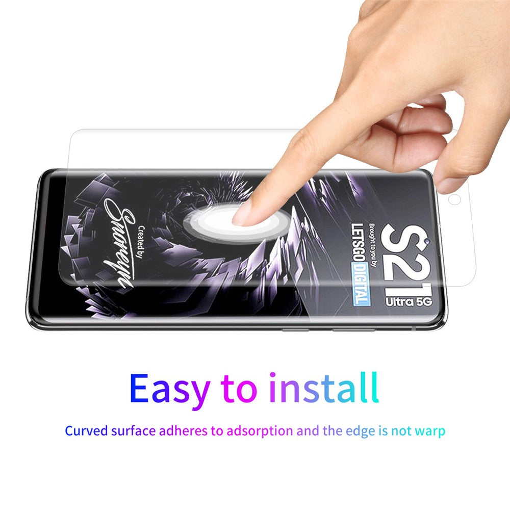 ENKAY HAT PRINCE 3D Full Coverage Curved PET HD Screen Protector Film for Samsung Galaxy S21 Ultra 5G