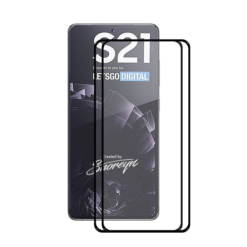 2 stk. / sæt ENKAY HAT PRINCE [Ultratynd oplåsningsversion] 0,2 mm 9H 2,5D Fuld dækkende fuldlimet skærmbeskyttelsesfilm til Samsung Galaxy S21 4G / 5G