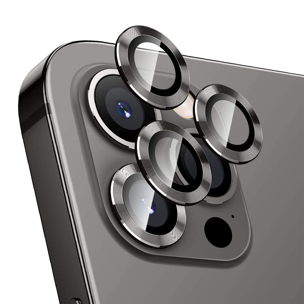 ENKAY HAT PRINCE 3 stk./sæt Bagkamerabeskyttelse i aluminiumslegering til linse Ultra Klar Hærdet Glasfilm til iPhone 12 Pro