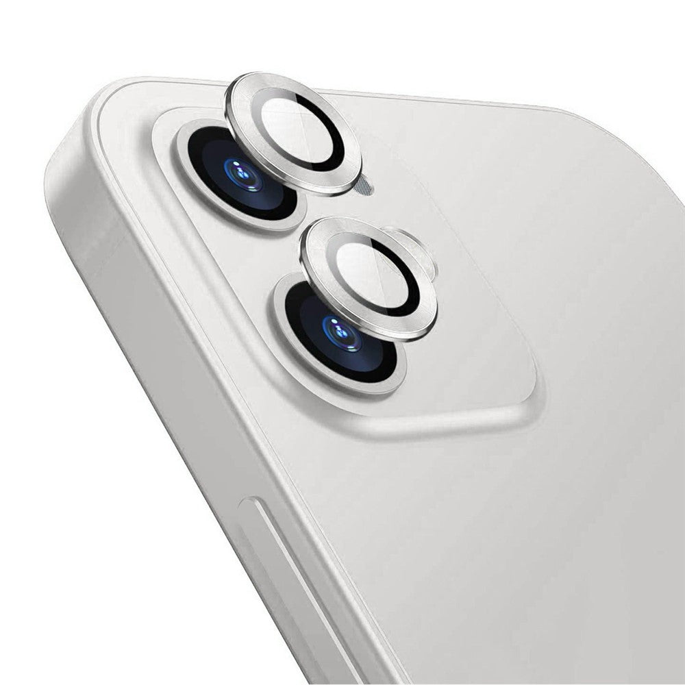 ENKAY HAT PRINCE Ultra Clear Back Camera Lens Protector Aluminium Alloy Frame Tempered Glass Film (2PCS / 1 Set) for iPhone 12 / 12 mini