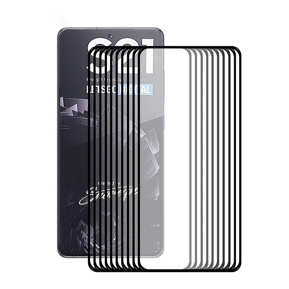 10 stk/sæt HAT PRINCE [Ultratyn oplåsningsversion] 0,2 mm 9H 2,5D Fuld Dækkende Skærmfilm Fuld Lim Beskyttelsesglas til Samsung Galaxy S21 4G/5G