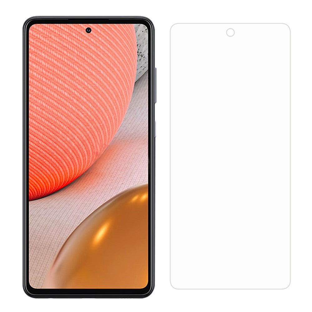 2.5D-hærdet glas med buet kant og skærmbeskyttelse af god kvalitet til Samsung Galaxy A72 5G / A72 4G