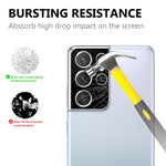HD Camera Lens Protector for Samsung Galaxy S21 Ultra, Scratch-Resistant Tempered Glass Back Camera Protection