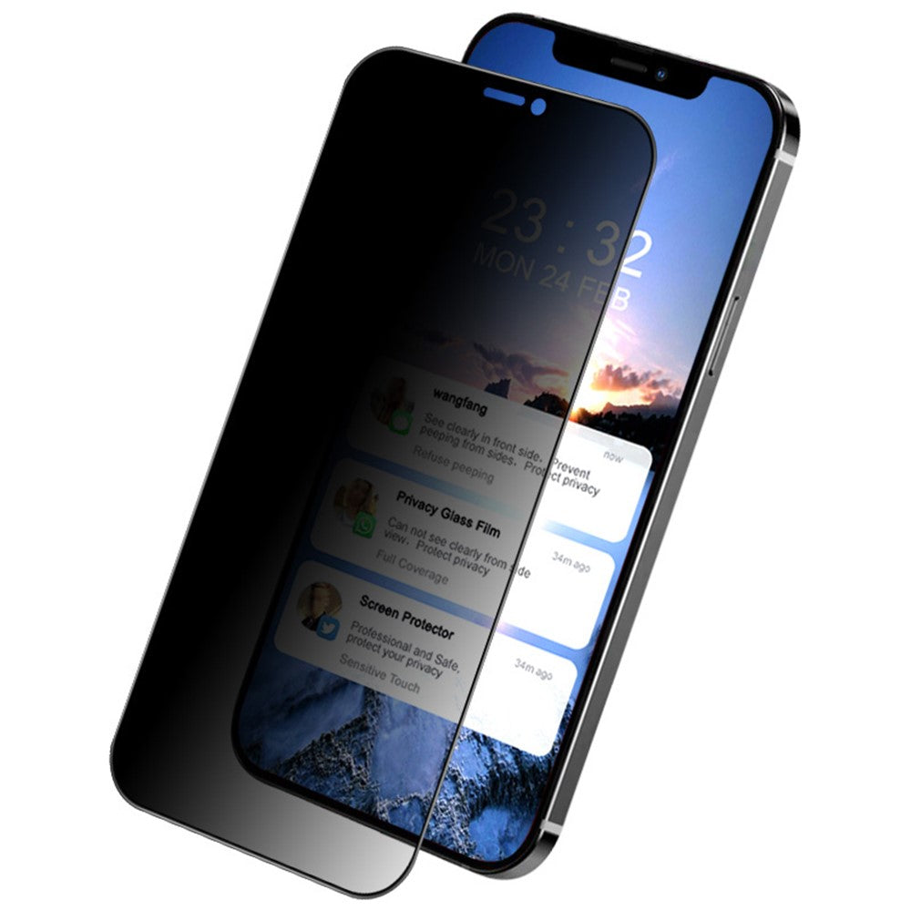 IMAK Anti-peep 9H Tempered Glass Screen Protective Film [Complete Coverage] for iPhone 12 Pro Max