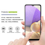 AMORUS Heltäckande Silkestryck Ultraklar Härdad Glasskärmskyddsfilm för Samsung Galaxy A32 5G/M32 5G/A12/M12/A02s (164,2x75,9x9,1mm)