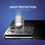 HAT PRINCE HD Kameralinsfilm för Samsung Galaxy S21 Ultra 5G 0,2 mm 9H 2,15D Arc Edge Härdat Glasskydd