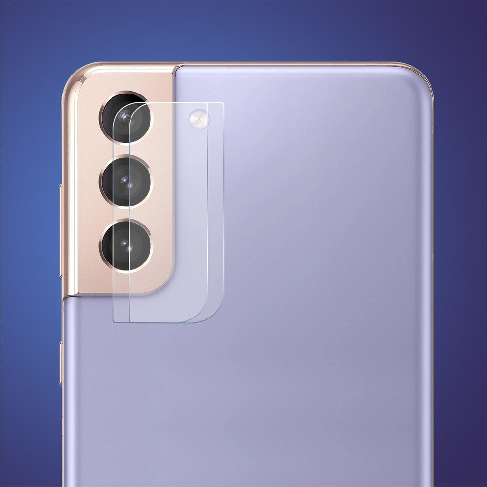 Samsung Galaxy S21 4G/5G HAT PRINCE 2 st/set kameralinsskydd Ultraklart 0,2 mm 9H 2,15D Arc Edge härdat glaskameralinsskyddsfilm