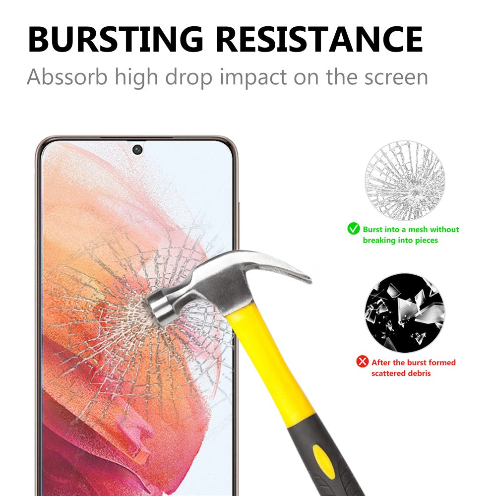 2.5D 9H Arc Edge Skärmskydd i härdat glas för Samsung Galaxy S21 4G/5G
