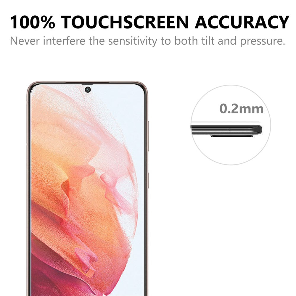 2.5D 9H Arc Edge Skärmskydd i härdat glas för Samsung Galaxy S21 4G/5G
