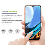 AMORUS Silk Printing HD Full Glue Härdat Glas Helskärmsskyddsfilm för Xiaomi Redmi 9T/9 Power/Note 9 4G (Qualcomm Snapdragon 662)