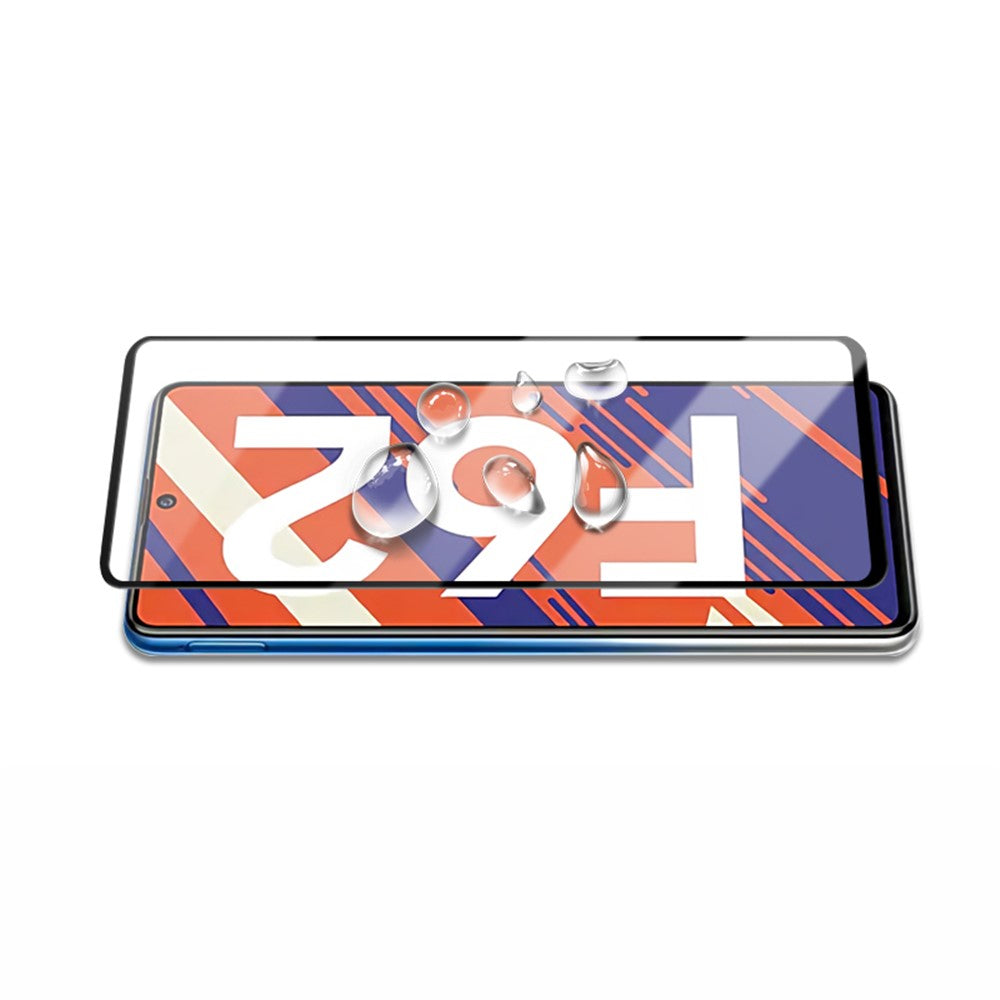 AMORUS Full Coverage 3D Curved Tempered Glass Screen Protector for Samsung Galaxy F62 / M62