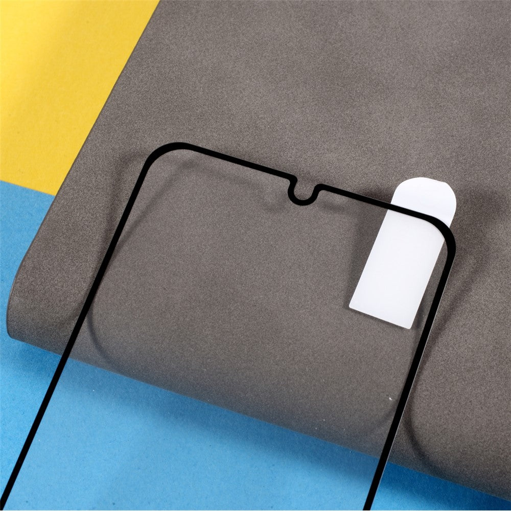 Komplett täckande silkestryck helhäftande härdat glasskärmskydd för Samsung Galaxy A31 / A22 4G / A32 4G (EU-version)