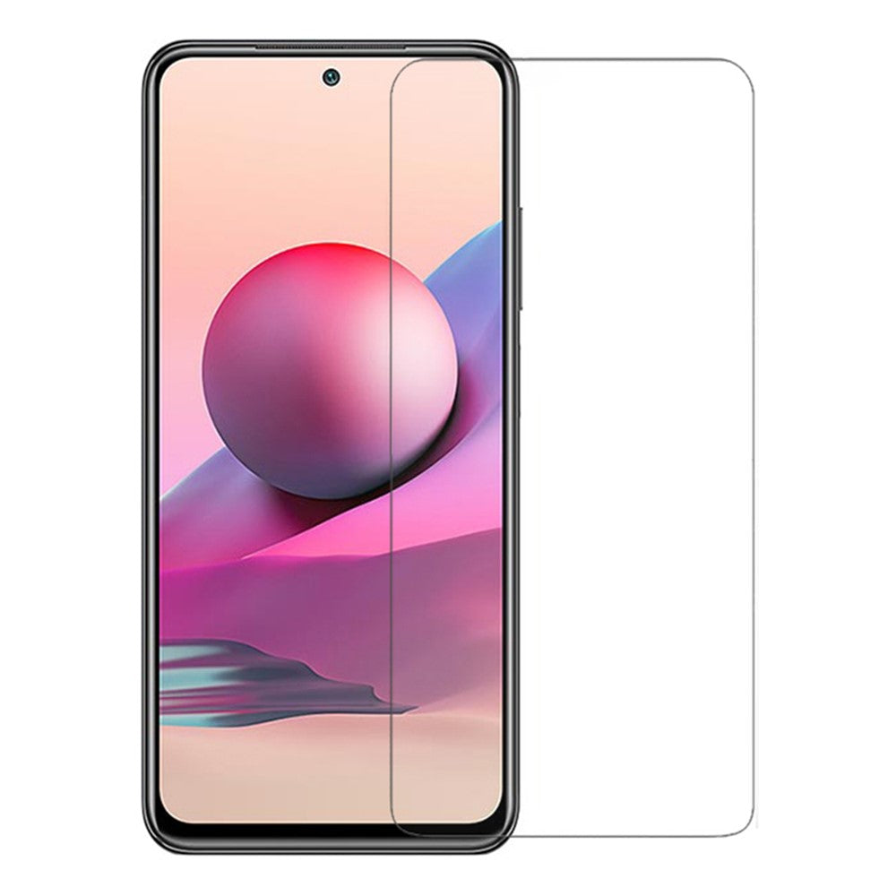 Högtransparens Ultratunn 0,3 mm Anti-Burst Arc Edge Härdat Glas Skärmskyddsfilm för Xiaomi Redmi Note 10S