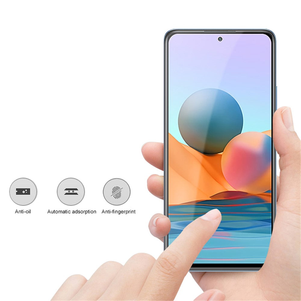 MOCOLO Full Glue Full Coverage Silk Printing Tempered Glass Screen Protector for Xiaomi Poco M5s 4G / Redmi Note 10 4G / Note 10S 4G