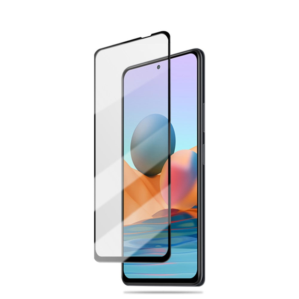 MOCOLO Full Glue Full Coverage Silk Printing Tempered Glass Screen Protector for Xiaomi Poco M5s 4G / Redmi Note 10 4G / Note 10S 4G