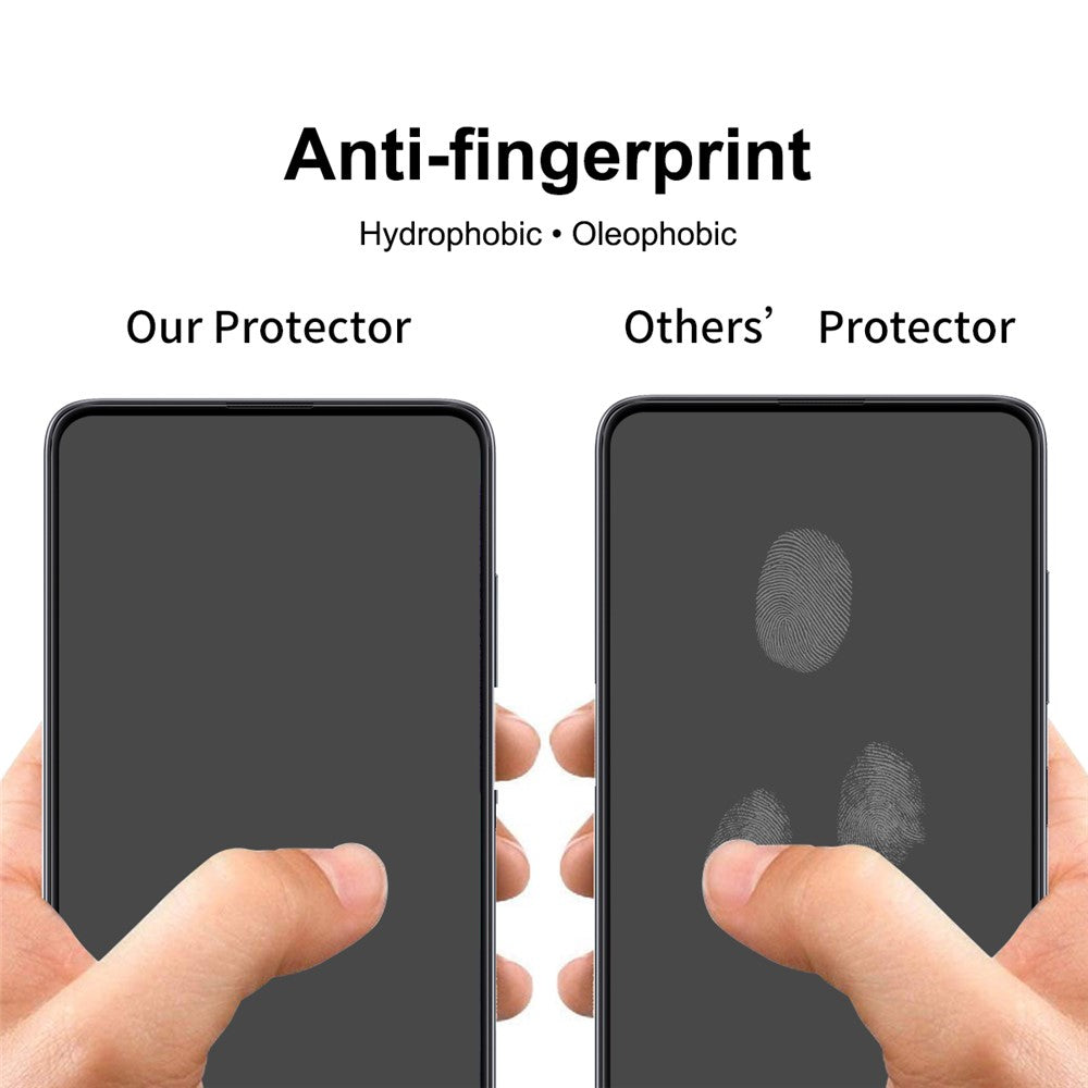 HAT PRINCE 2 Pieces Full Glue 0.26mm 9H 2.5D Anti-explosion Full Coverage Screen Protector for Samsung Galaxy F62 / M62