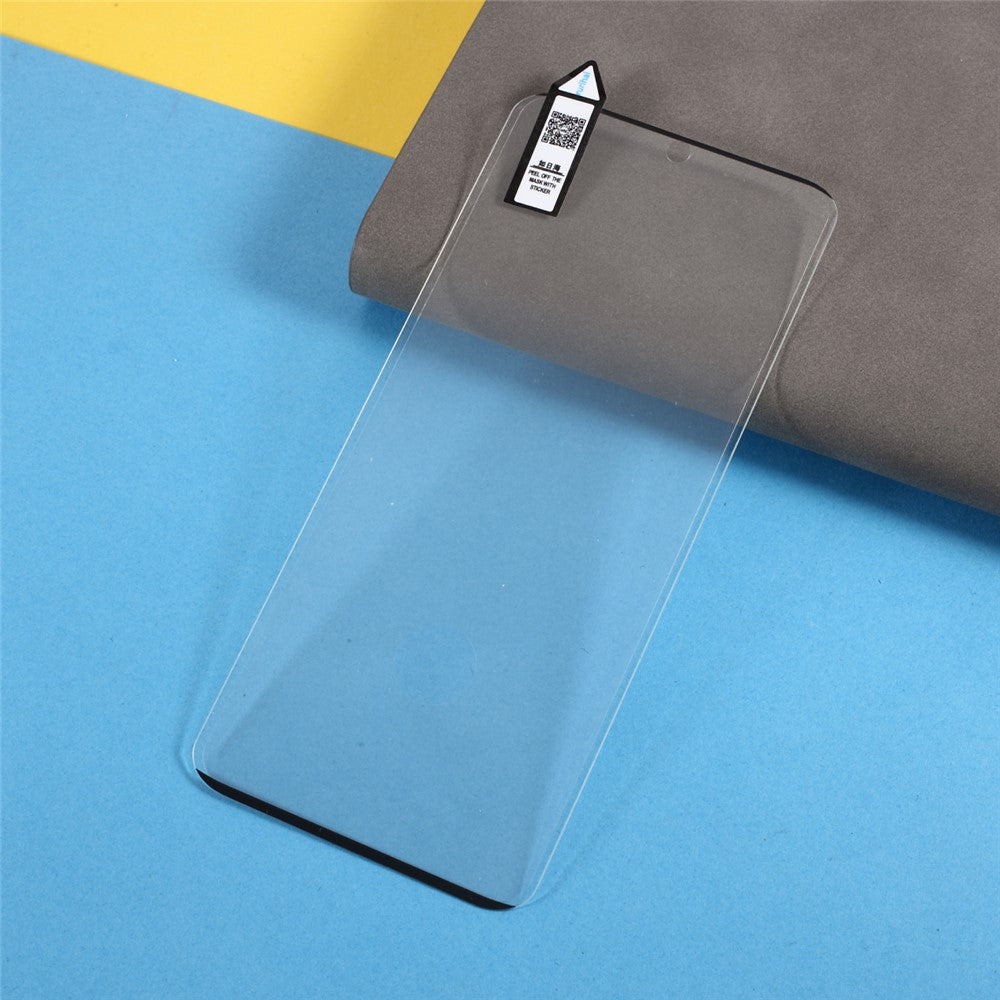 RURIHAI 3D-böjd sidoskyddsfilm i härdat glas med helskärm [fingeravtrycksigenkänning] för Samsung Galaxy S21 Ultra 5G