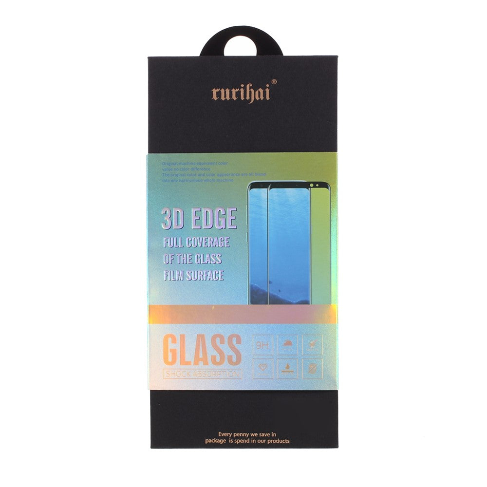 RURIHAI 3D-böjd helhäftande härdat glasskärmskydd [fingeravtrycksigenkänning] för Samsung Galaxy S21 Ultra 5G